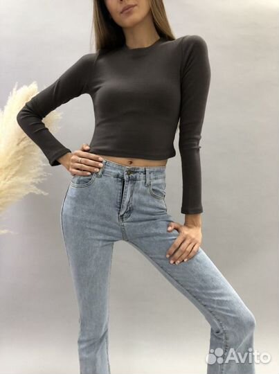 Джемпер укороченный, кроп топ