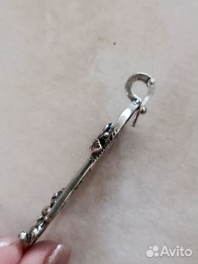 Серебряная подвеска Котик с фианитом Новая