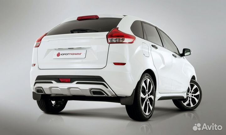 Накладка на задний бампер Юрол на Лада Xray