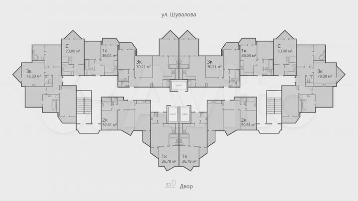 2-к. квартира, 50,6 м², 11/19 эт.
