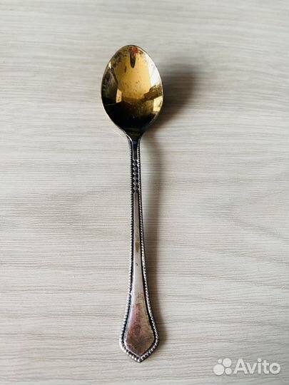 Ложки кофейные мельхиоровые с позолотой