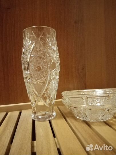 Ваза хрустальная СССР, салатники/конфетницы