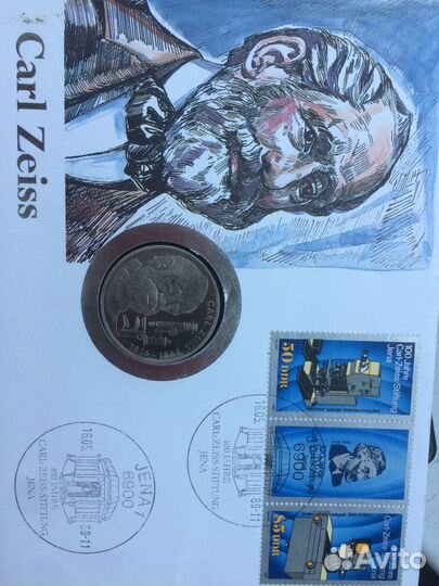 Серебро10 марок с конвертом Германия