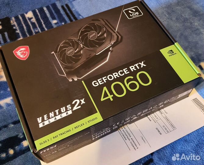 Видеокарта MSI RTX 4060 Ventus 2x новая
