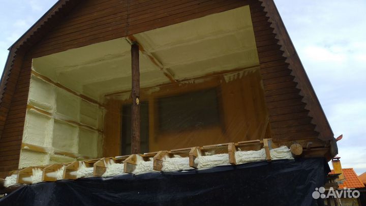 Утеплитель напыление ППУ от 200м2