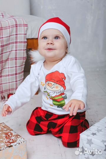 Костюм на малыша новогодний хлопок 62, 68, 74 р-ры