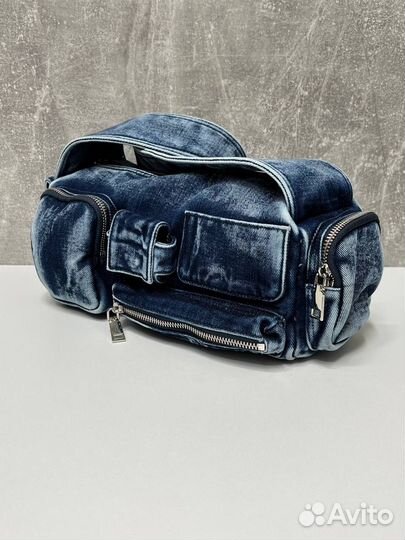 Сумка женская из джинсы в стиле balenciaga