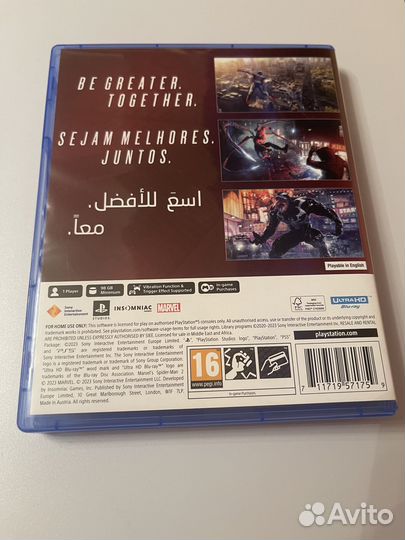 Spider man 2 ps5 диск полностью на русском
