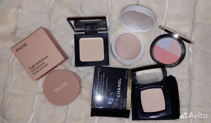 Пудры guerlain, chanel, hourglass Dim Light, shik