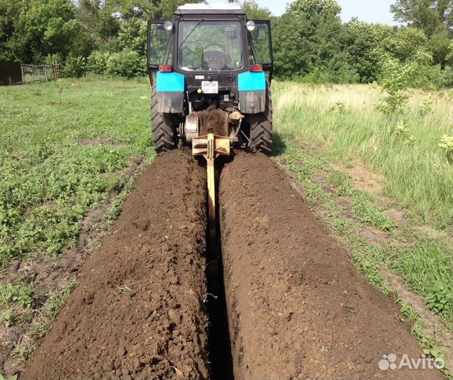 Траншейный экскаватор, траншеекопатель, бара