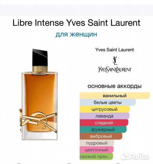 Ysl libre intense оригинал