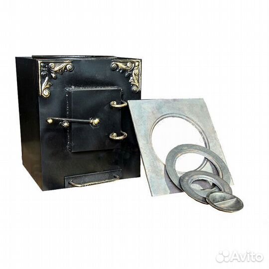 Кованый мангал Прима со встроенной печкой