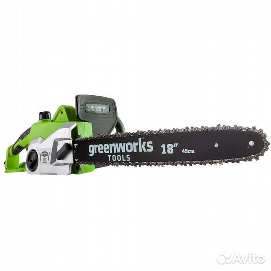 Электрическая цепная пила Greenworks GCS2046, 2000