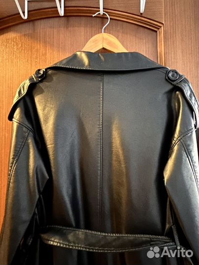 Кожаный тренч женский s