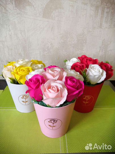 Букет из мыльных роз