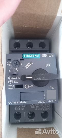 Siemens 3RV2011-1CA10 5шт