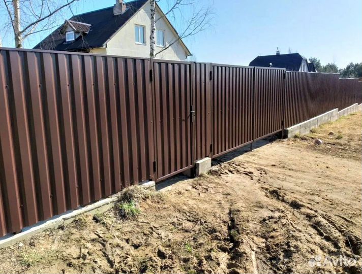 Забор из профнастила с доставкой