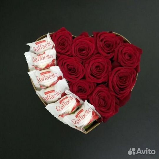 Сердце из Роз в коробке