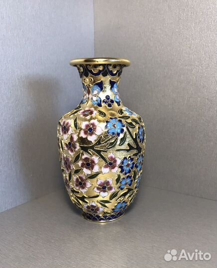 Ваза клуазоне, эмали, позолота, 12,5см