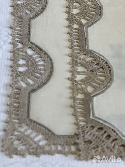 Винтажная салфетка лён вышивка Англия