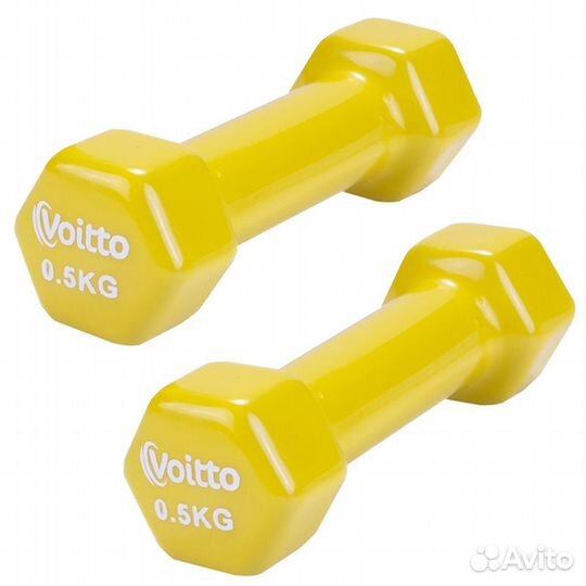 Набор виниловых шестигранных гантелей для фитнеса