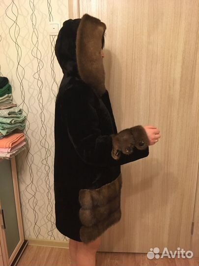 Шуба норка-мутон