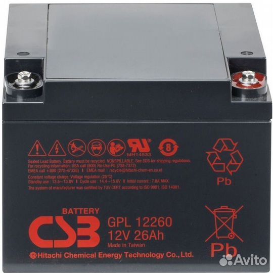 Аккумулятор CSB GPL 12260