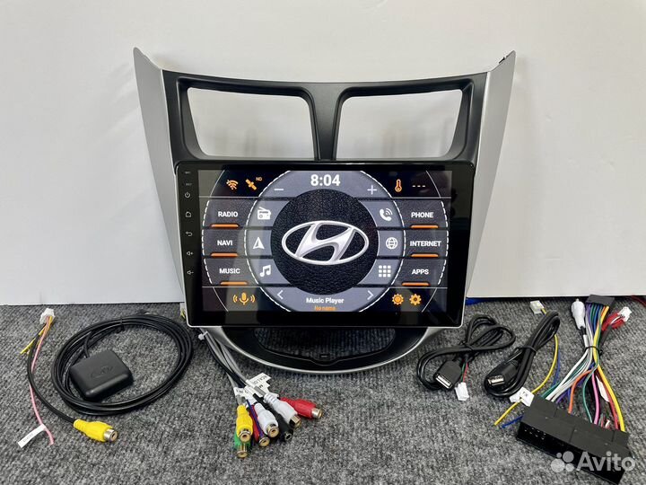 Магнитола Hyundai Solaris 1 android