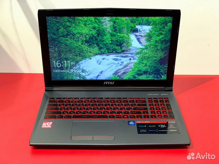 MSI 15.6 i5-7300HQ 4яд4пт gtx1050ti/4 16Gb SSD+HDD