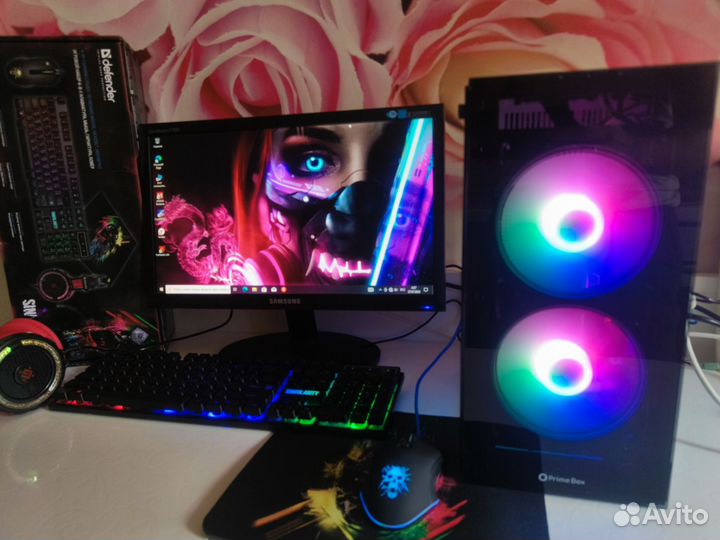 Игровой пк в сборе, 4ядра,16озу,ssd,rx550,монитор