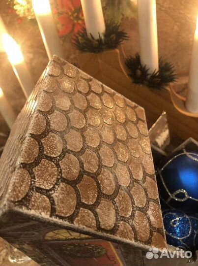 Новогодний Чайный домик с заборчиком для угощения