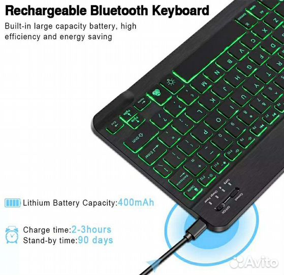 Клавиатура беспроводная RGB + мышь