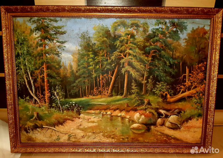 Картина маслом старинная.антиквариат