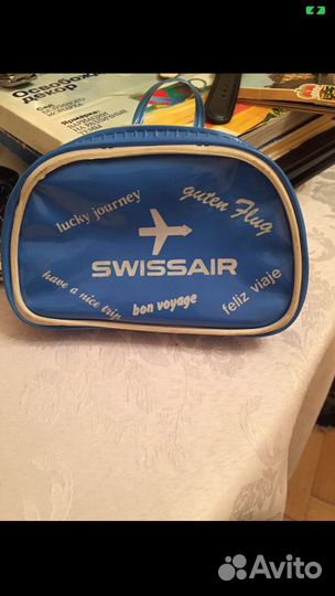 Swissair винтажные косметичка