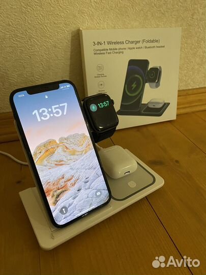 Беспроводная зарядка / зарядная станция 3 в 1