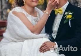 Шаль пуховая белая