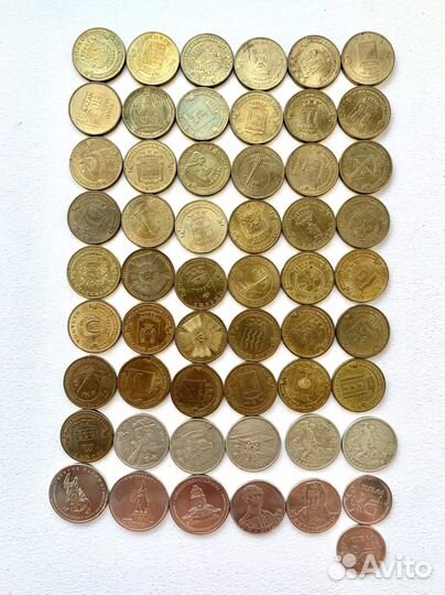 Юбилейные монеты 10, 5, 2, 1 рубль