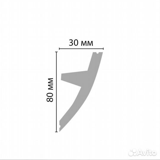 Плинтус потолочный Decomaster D502