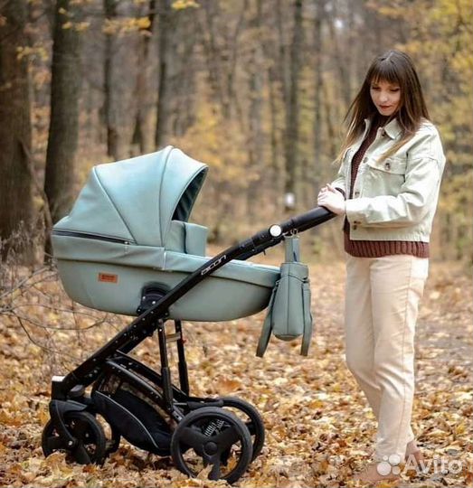 Коляска Riko Basic Aicon Pastel 2 в 1(оливковый)
