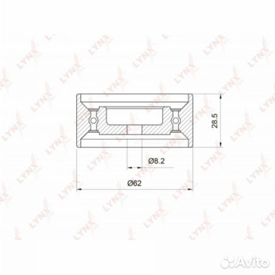 Lynxauto PB-1060 Ролик натяжной ремня грм