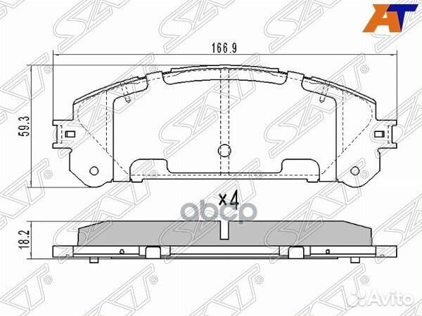 Колодки тормозные перед lexus RX350/450 08/HIG