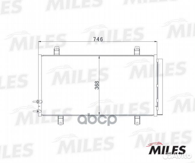 Конденсер toyota camry 3.5 08- accb051 Miles