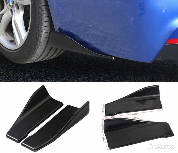 Сплиттер заднего бампера универсальный