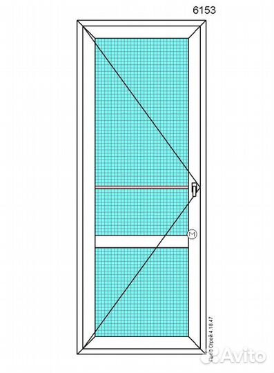 Балконная дверь пвх 800x2070