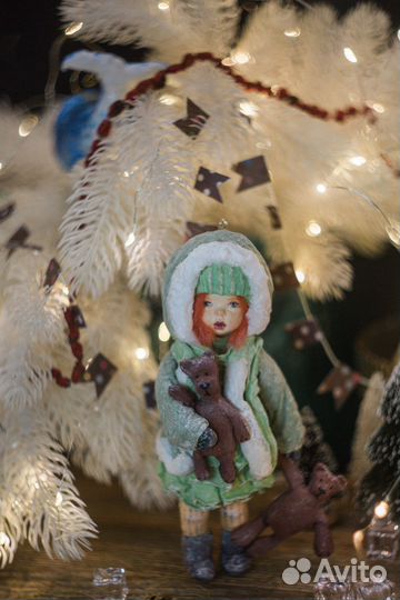 Ёлочная игрушка из ваты