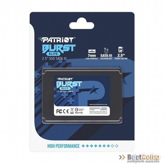 Жесткий диск SSD 240GB Patriot burst elite PBE240G