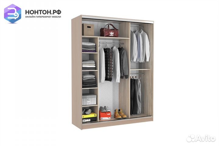 Шкаф-купе Бассо 7-600 яблоня дуб млечный