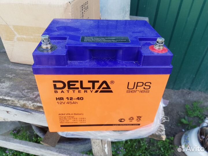 Аккумулятор для ибп Delta HR 12-40 45 Ач- 12 В