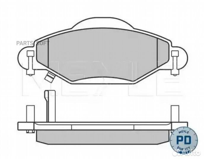 Meyle 0252334017PD Колодки тормозные toyota yaris