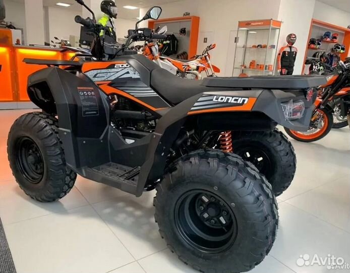 Квадроцикл Loncin Overland 200 черно-оранжевый